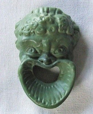 J B Owens Pottery Matte Green Match Safe Wall Pocket