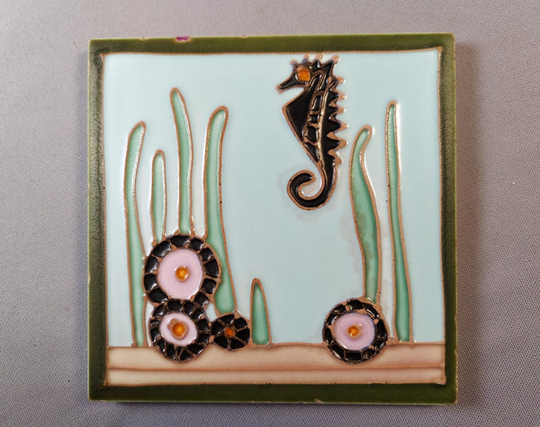 Wheeling Tile Seahorse Bungalow Bill Antiques