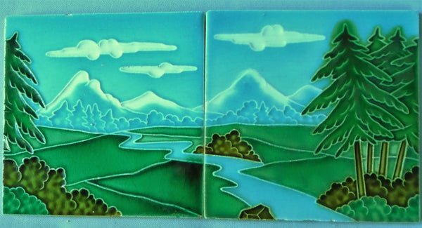 Le Glaive Tile Landscape Bungalow Bill Antique