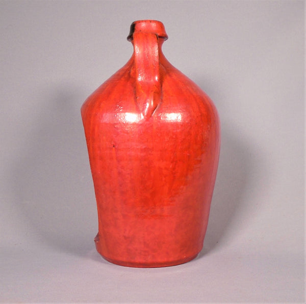 Chrome Red Candle Jug by Smithfield Pottery North Carolina Bungalow Bill