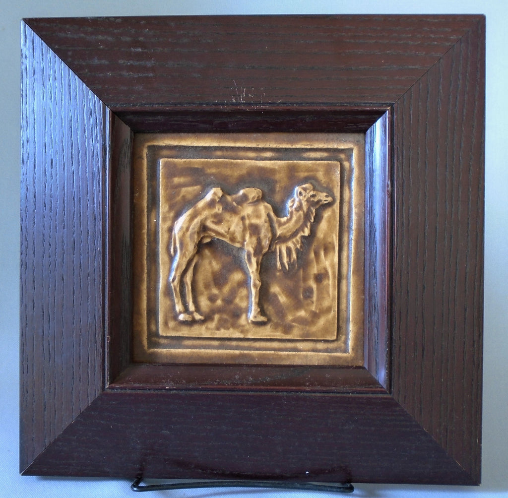 Wheatley Pottery Faience Tile of a Camel Bungalow Bill Antique
