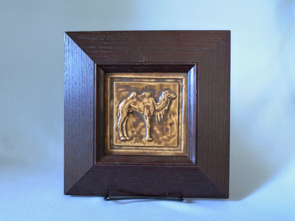 Wheatley Pottery Faience Tile of a Camel Bungalow Bill Antique