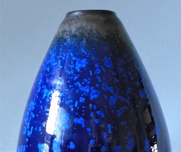 Wendelin Stahl Mid Century Modern Crystalline Cabinet Vase German Studio Pottery Bungalow Bill Antique