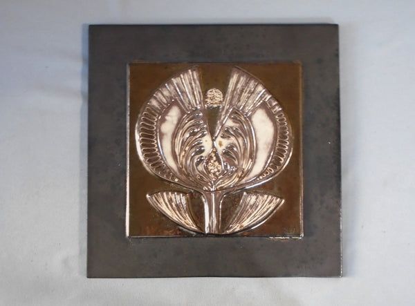 Ceramano Metallic Glaze Mid Century Modern Wall Tile Bungalow Bill Antique