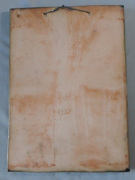 Karlsruhe Majolica Tile Red Poppies Bungalow Bill Antique