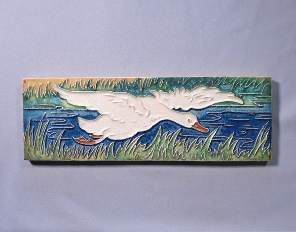 Porceleyne de Fles Royal Delft Tile Goose Bungalow Bill Antique