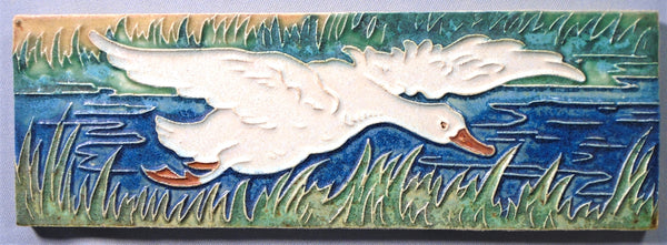 Porceleyne de Fles Royal Delft Tile Goose Bungalow Bill Antique