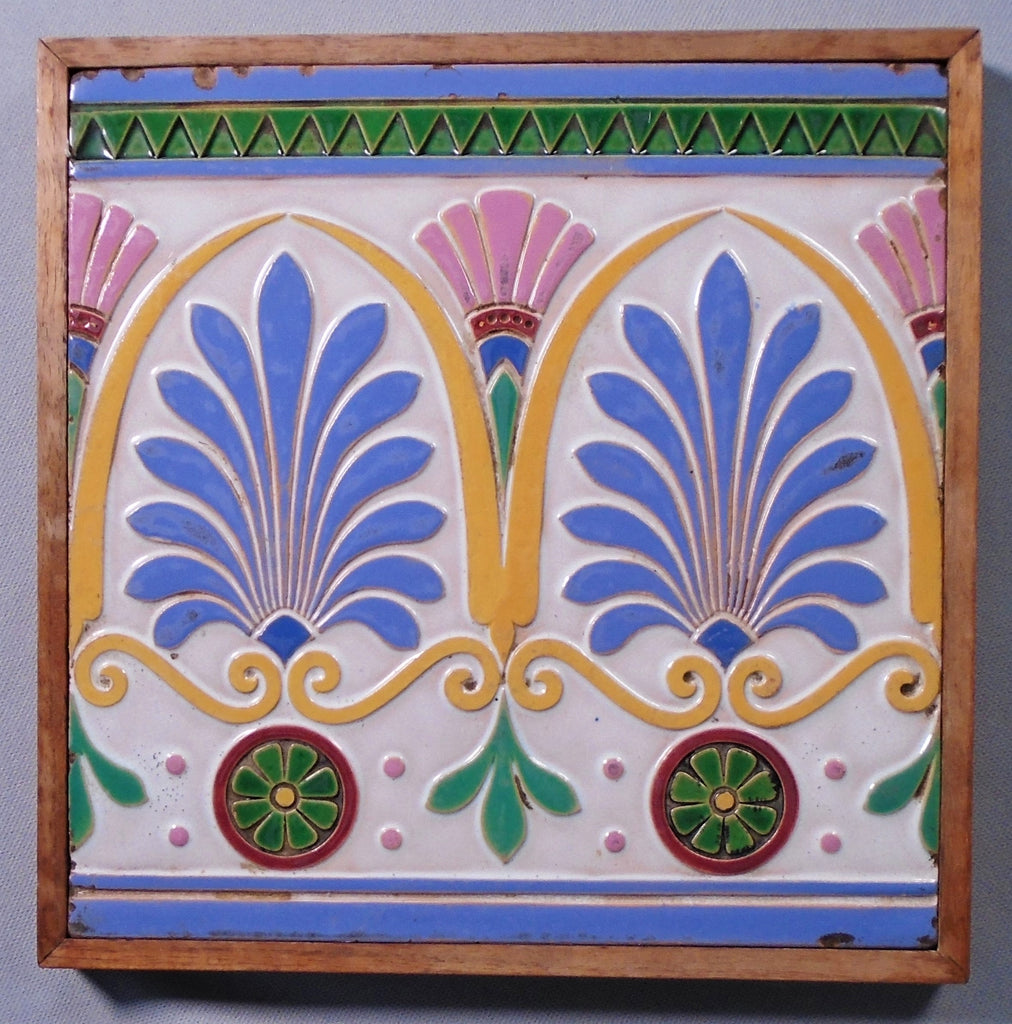 Minton Majolica Tile Bungalow Bill Antique