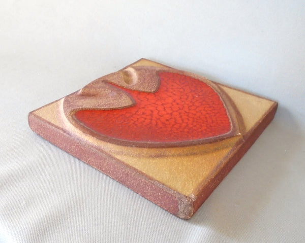 Soholm Pottery Tile Wall Plaque Bungalow Bill Antique