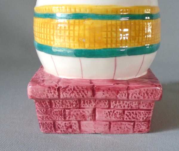 Clay Art Humpty Dumpty Bank Bungalow Bill Antique