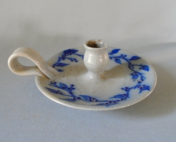 Stoneware Salt Glaze Blue Decorated Bungalow Bill Antique