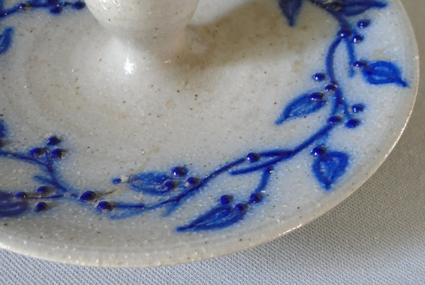 Stoneware Salt Glaze Blue Decorated Bungalow Bill Antique