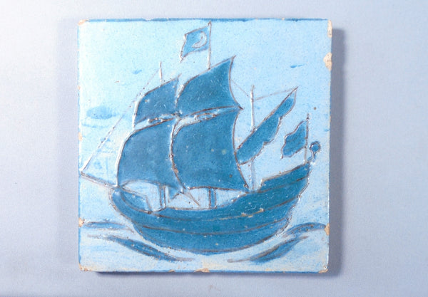Volkmar Tile Ship Bungalow Bill Antiques