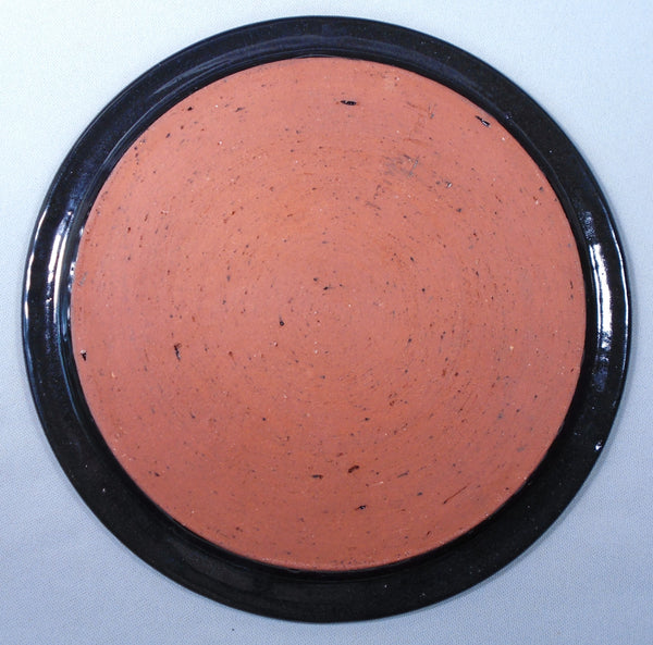 Gail Turner Mill Stone Pottery Blue Wax Resist Plate Bungalow Bill antiques