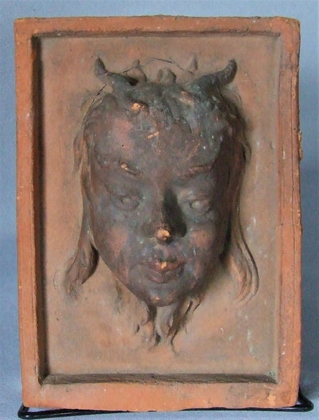 Enfield Pottery Art Tile Sprite Portrait