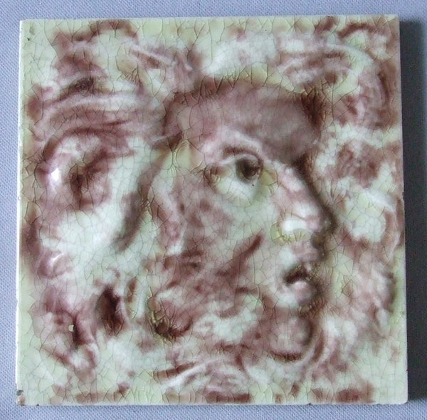 Antique Tile North Wind Faces by the International Tile and Trim Co of Brooklyn NY (1882 - 1888).