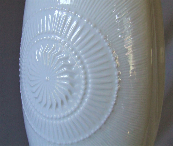 White Porcelain Vase West Germany AK Kaiser Mid Century Modern