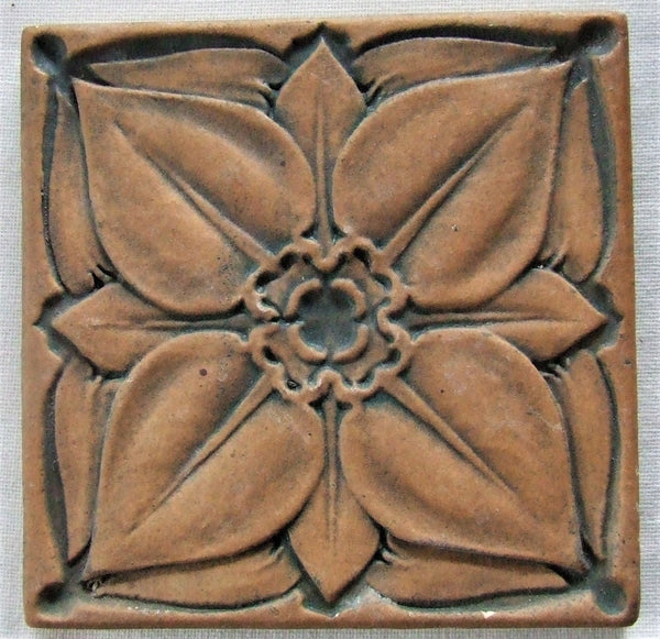 California Art Tile Flower and Leaves BungalowBILL