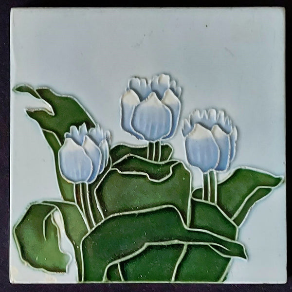 German Jugendstil Tulip Tile Bungalow Bill Antiques