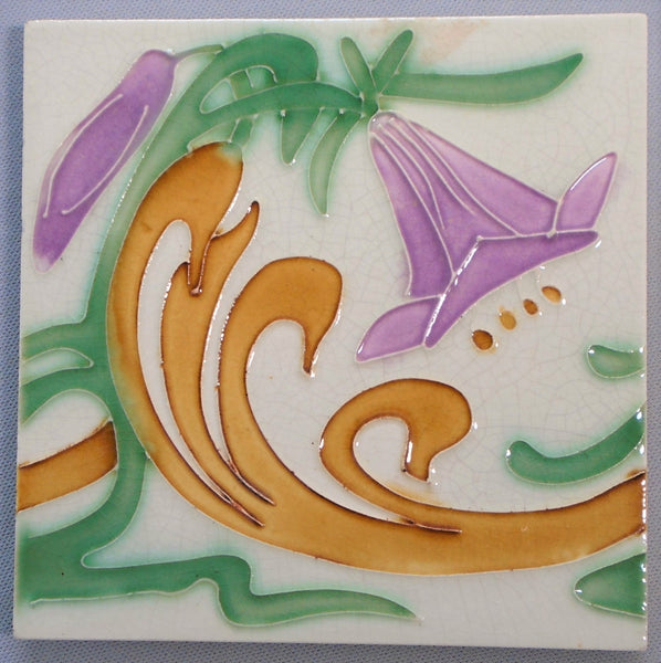 Le Glaive Art Nouveau Tile Bungalow Bill Antique