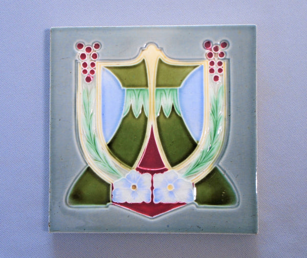 Mügeln G.m.b.H Tile Jugendstil Flowers Bungalow Bill Antique