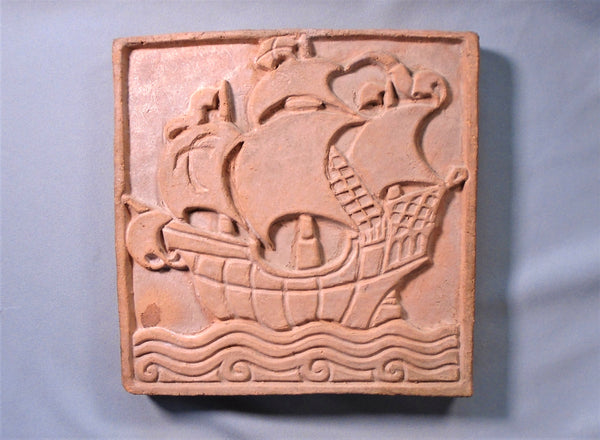 Enfield Ship Tile Spanish Galleon Santa Maria Bungalow Bill Antique