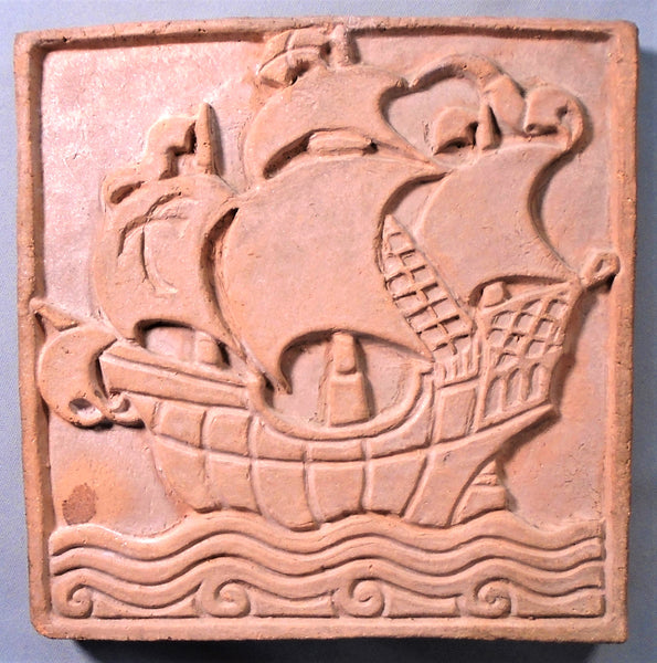 Enfield Ship Tile Spanish Galleon Santa Maria Bungalow Bill Antique