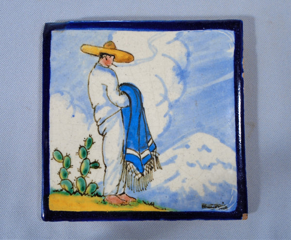 Rugerio Talavera Tile Bungalow Bill antique