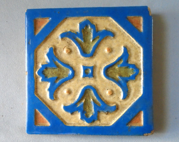 Flint Faience Tile Bungalow Bill Antique