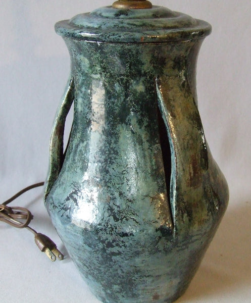 Frey Art Pottery Lamp Arts & Crafts Hand Made Folk Studio