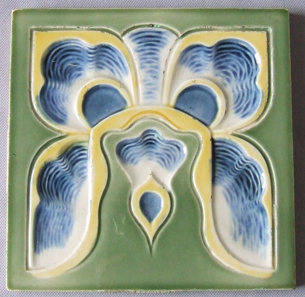 German Secessionist Tile by Tonwerk Offstein